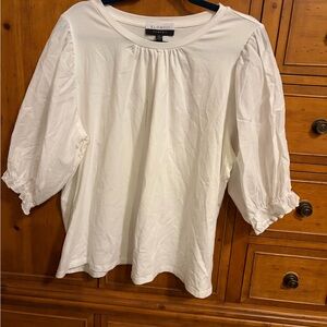 Eloquii Elements NWT size 18/20White Puff-Sleeve Women’s Top